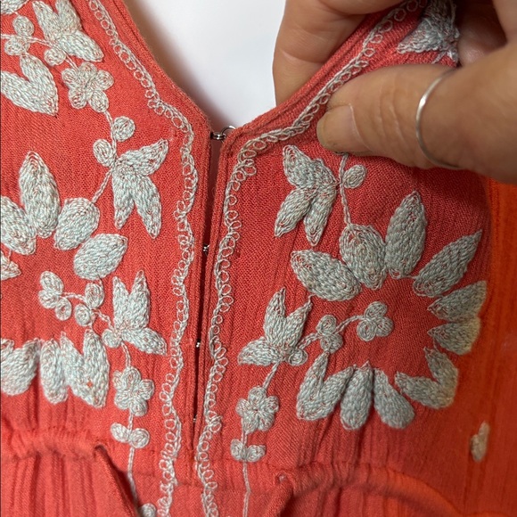 FREE PEOPLE Embroidered Fable Dress Floral Embroidered Midi - Picture 10 of 13